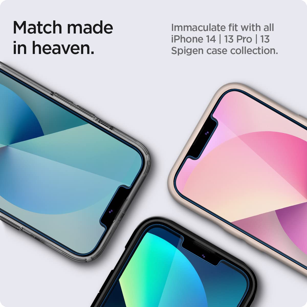 Spigen SLIM HD Tempered Glass Screen Protector Guard For Iphone 13 Pro Max Smartphone - 1 Pack