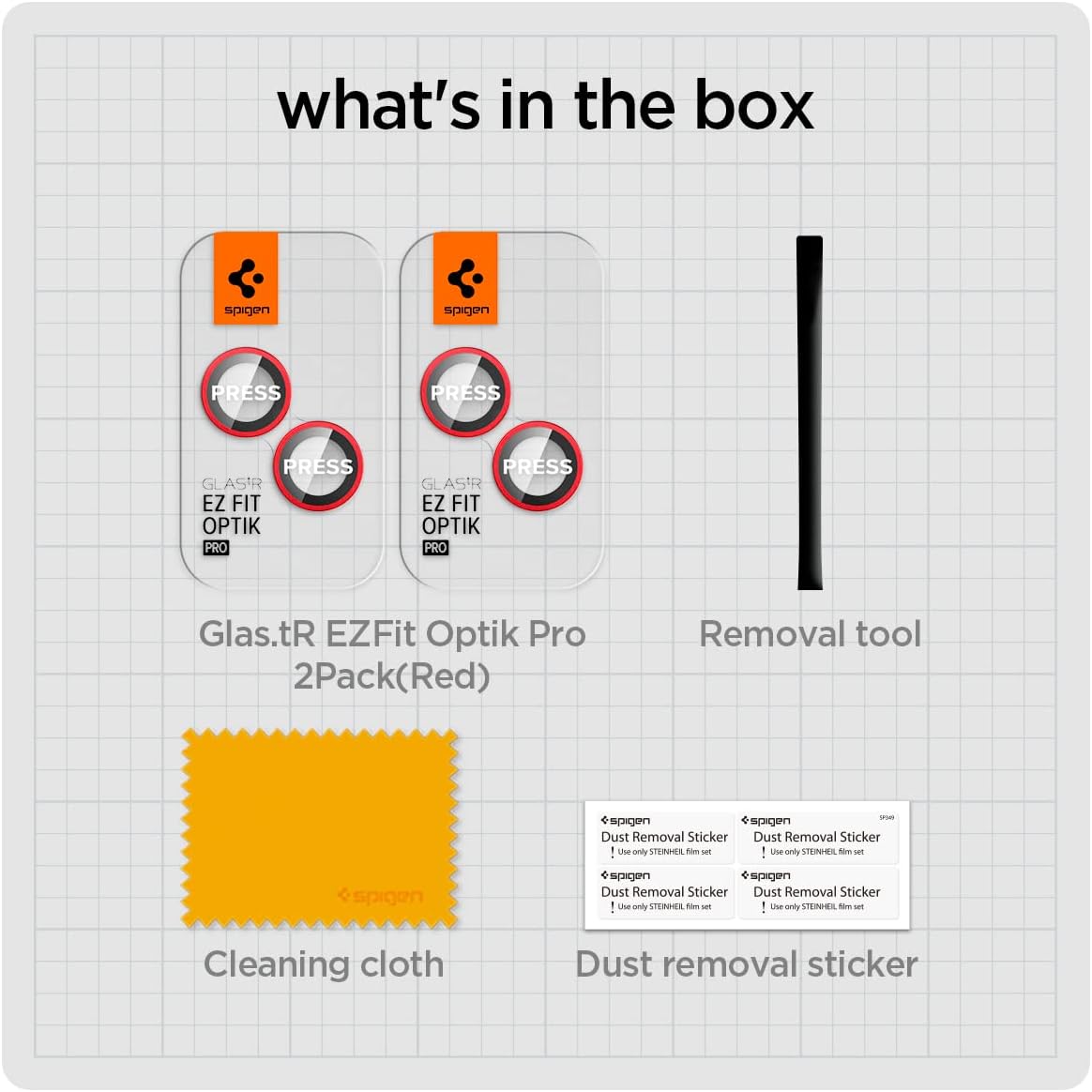 Spigen EZ Fit Optik Pro Tempered Glass Camera Lens Protector Guard for iPhone 14 (Red) - 1 Pack