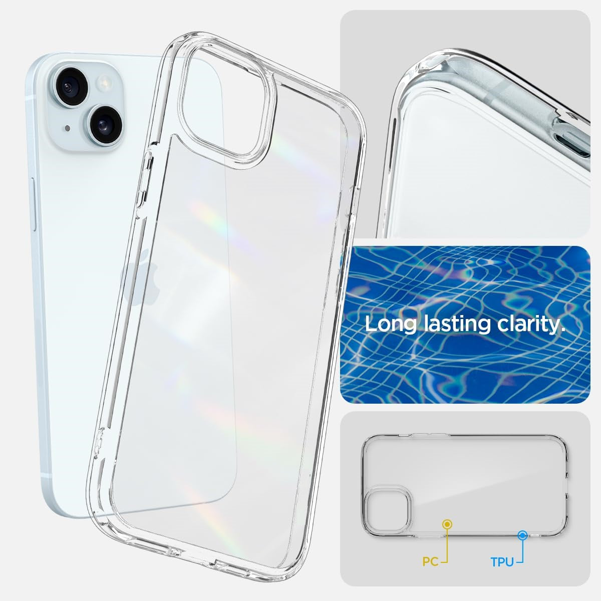 iPhone 15 Hybrid Clear Shockproof Transparent Case