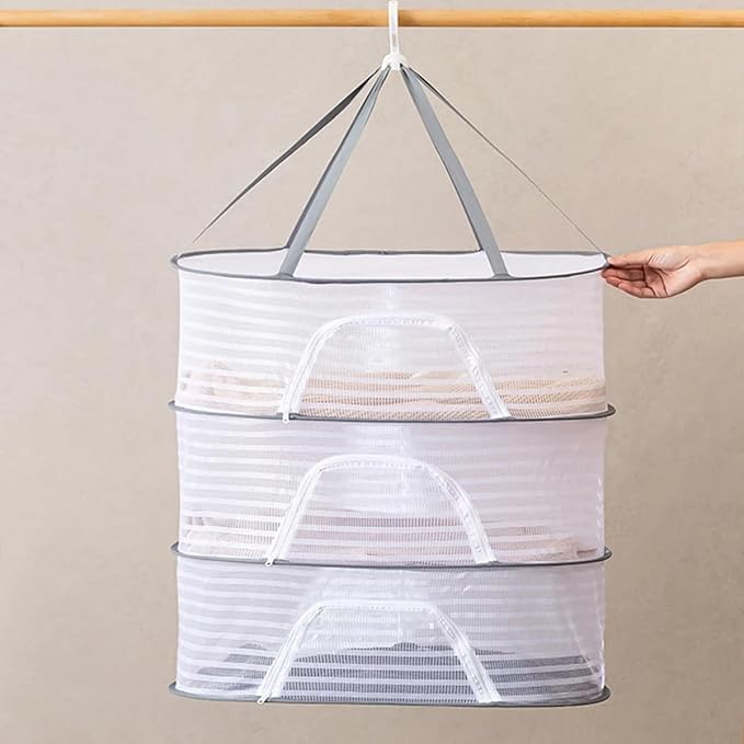 Multipurpose 3-Layer Drying Net for Vegetables and Herbs