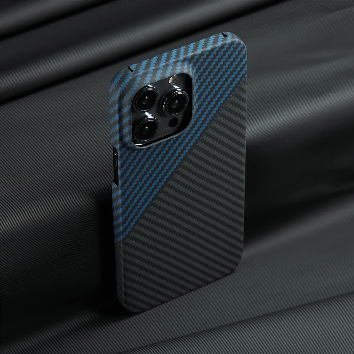 iPhone 14 Pro Max Dual Shade Carbon Fiber Kevlar Series Case