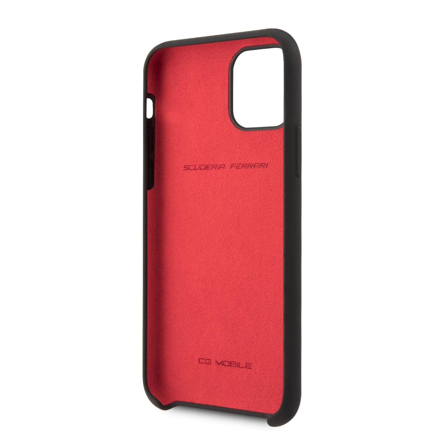 Ferrari FESSIHCN65R Scuderia Silicone Case with Logo Shield for iPhone 16 (Red)