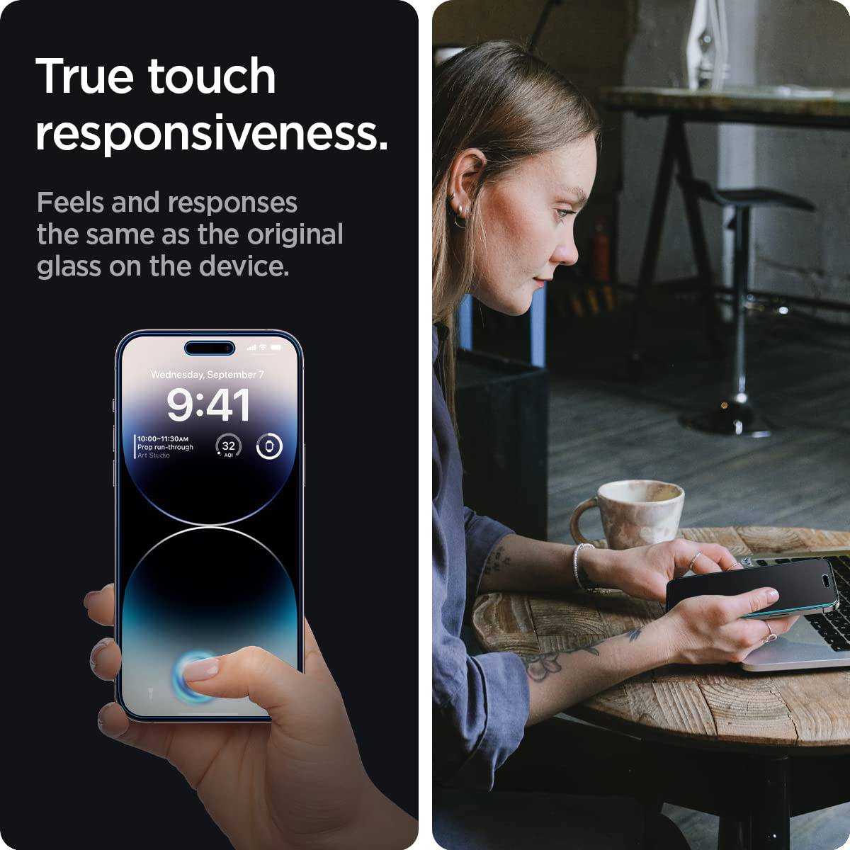 Spigen Ez Fit Privacy Tempered Glass Screen Protector For Iphone 15 Pro Smartphone- 1 Pack