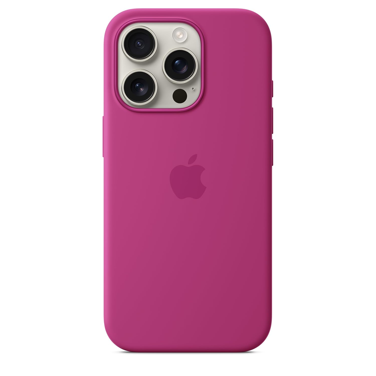 iPhone 16 Pro Silicon Magsafe Case with Camera Control Button & IC Working Animation) - Fuchsia