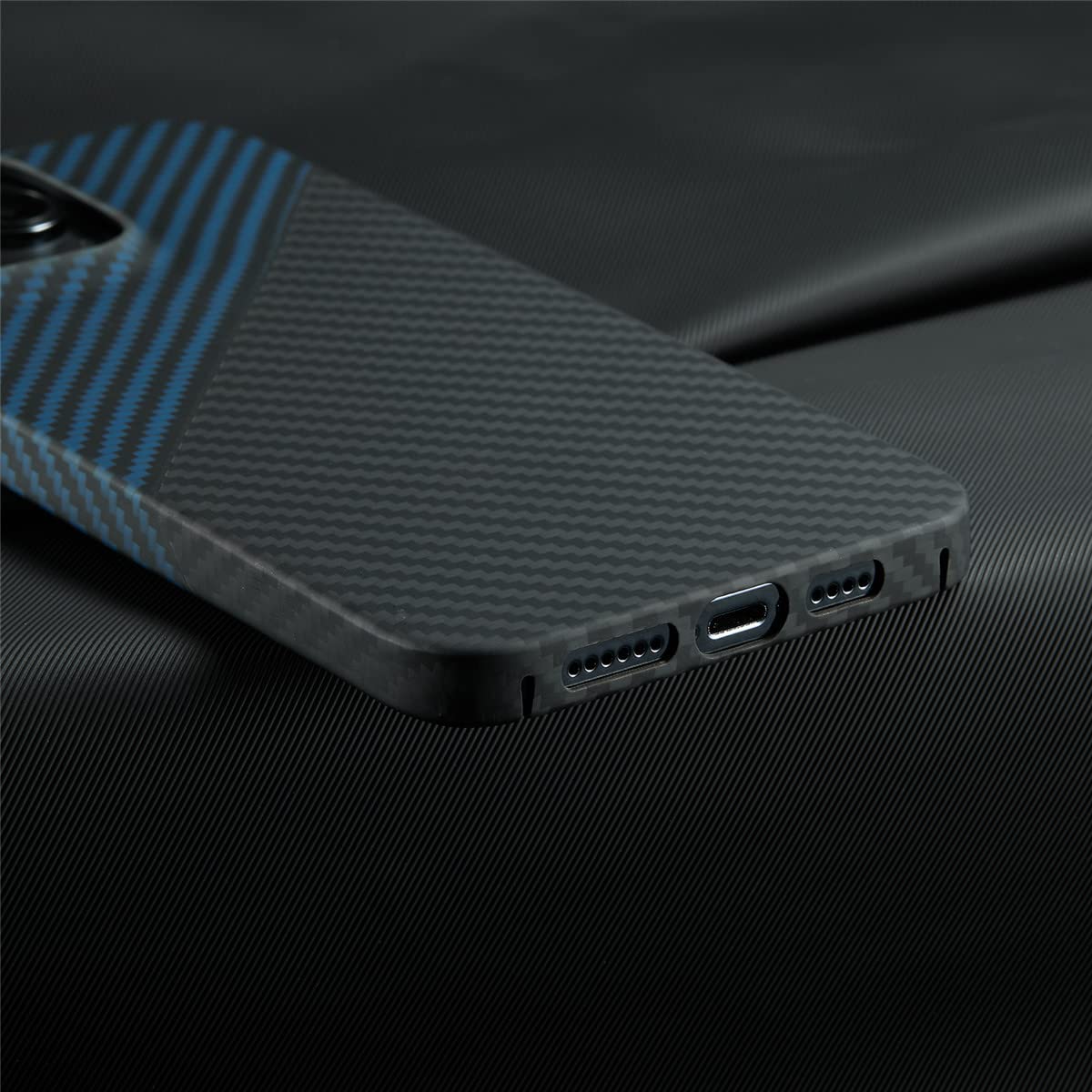 iPhone 14 Pro Max Dual Shade Carbon Fiber Kevlar Series Case