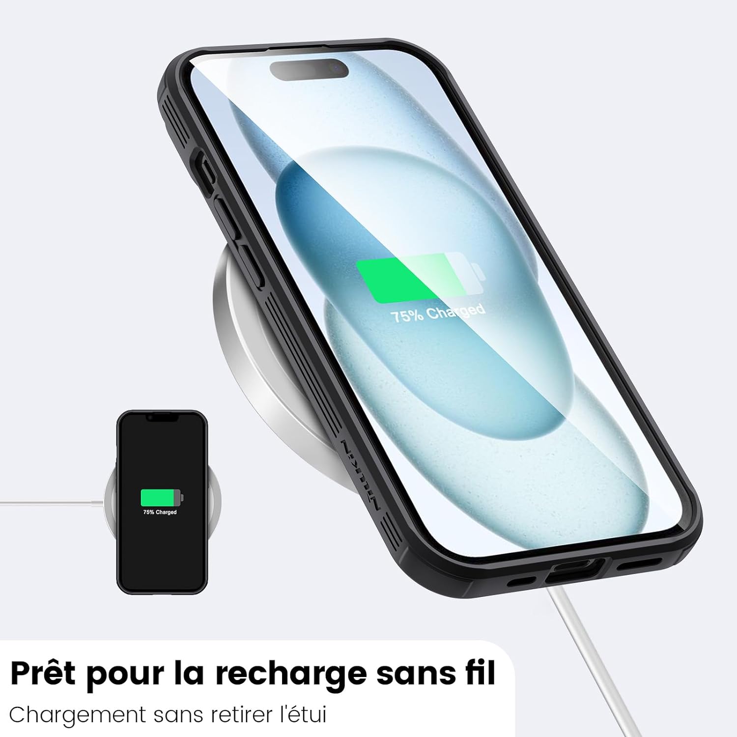 Nillkin Case for Apple iPhone 13 (6.1" Inch) CamShield Pro Camera Slider Double Layered Protection TPU + PC Black Color