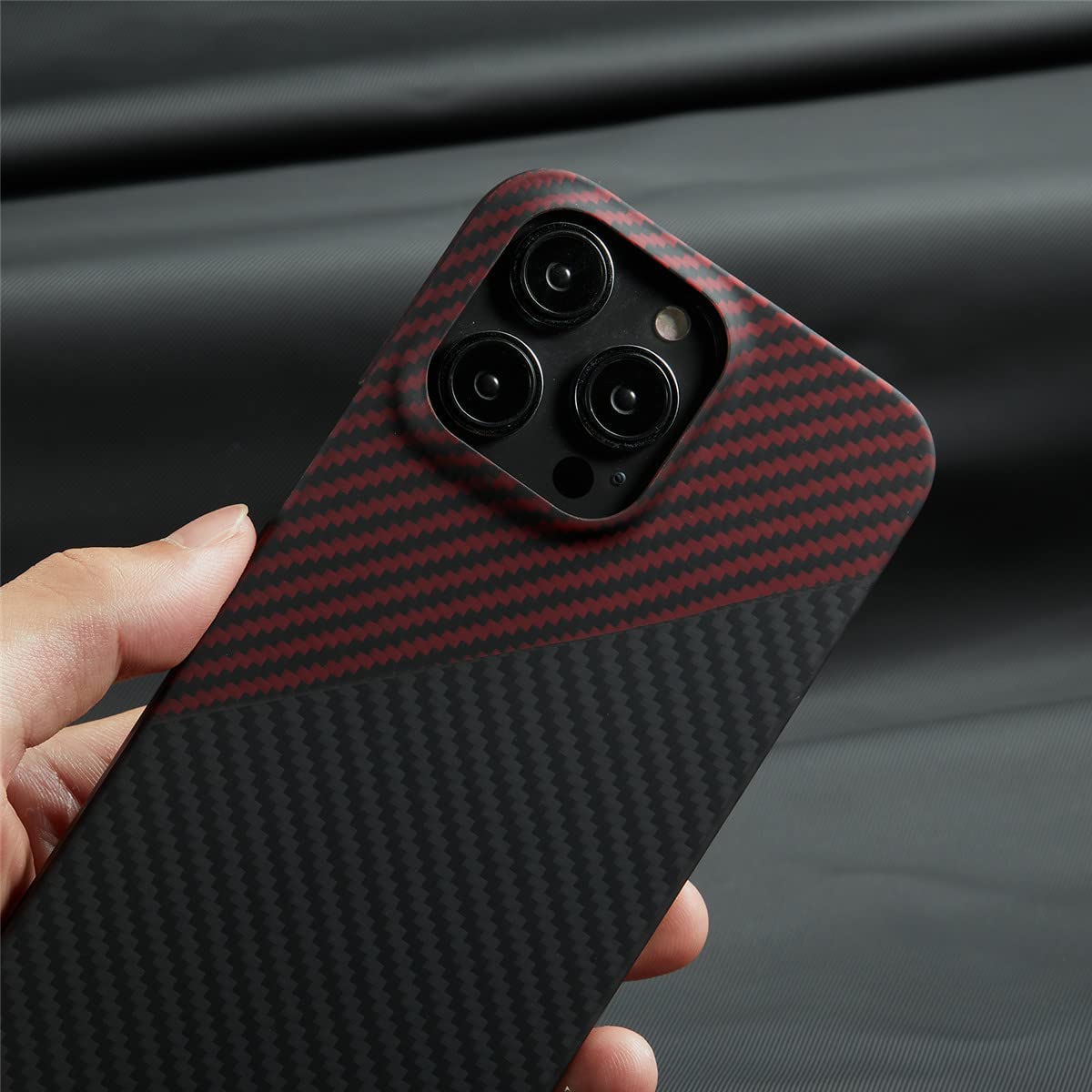 iPhone 14 Pro Max Dual Shade Carbon Fiber Kevlar Series Case