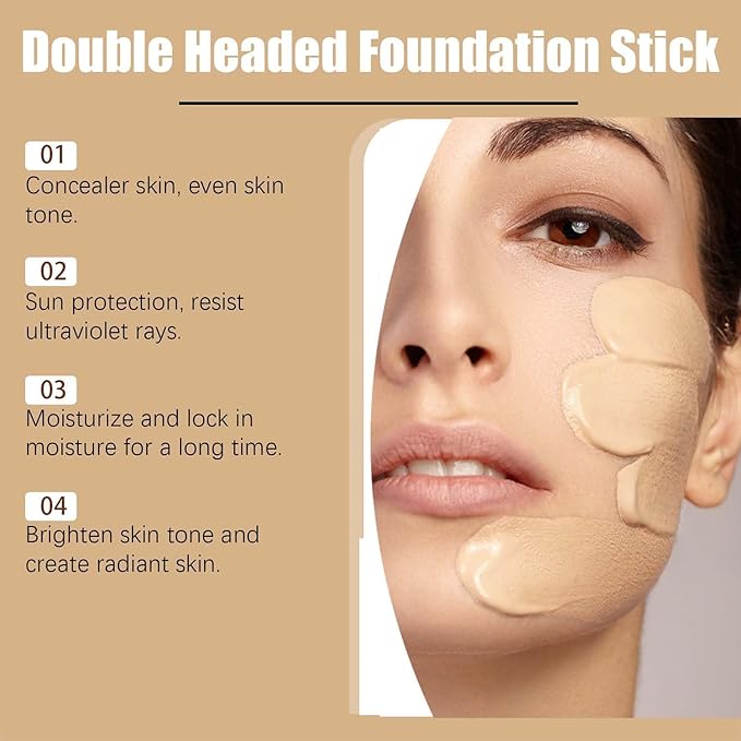 High Quality 2-in-1 Hydrating Foundation Stick with Brush