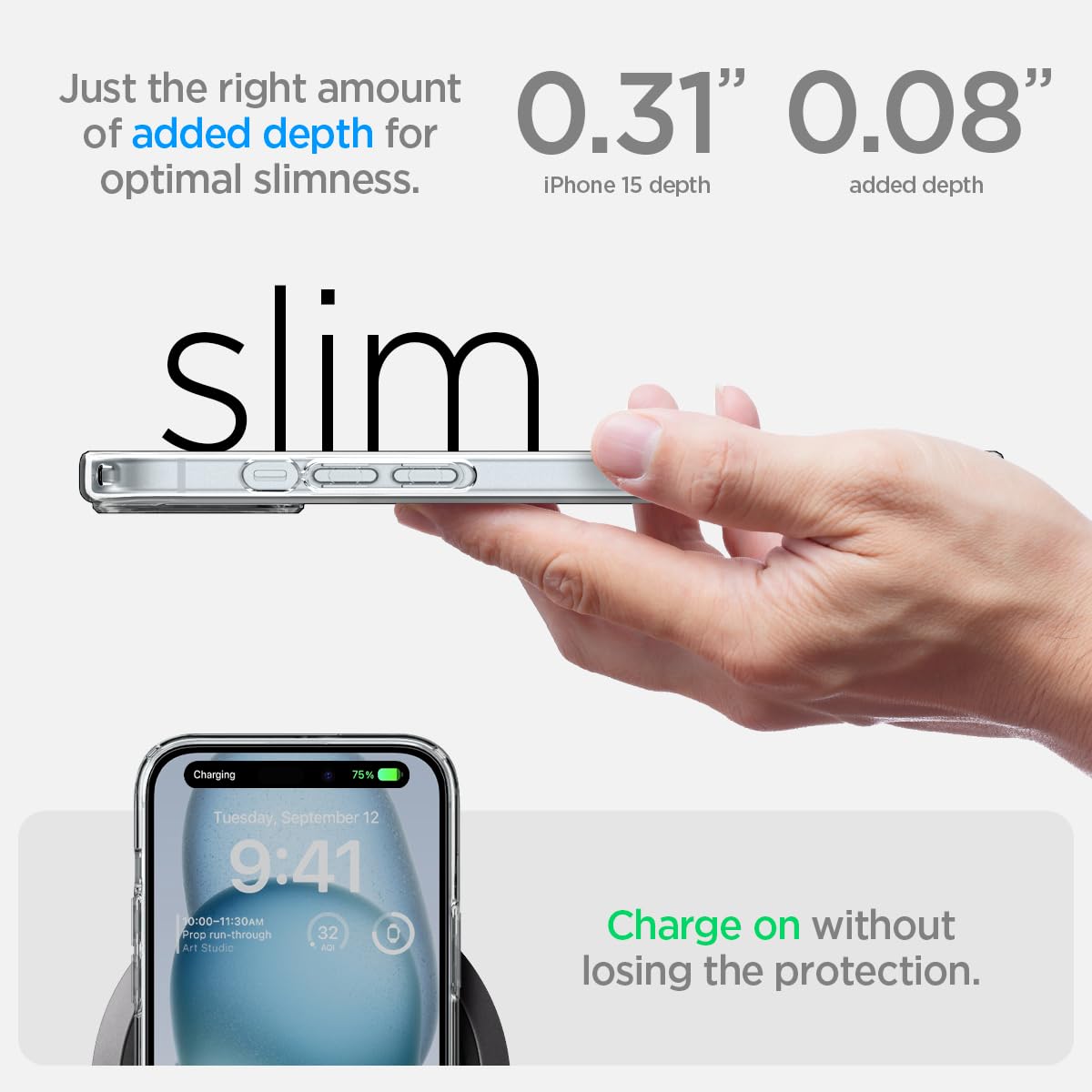 iPhone 15 Plus Hybrid Clear Shockproof Transparent Case