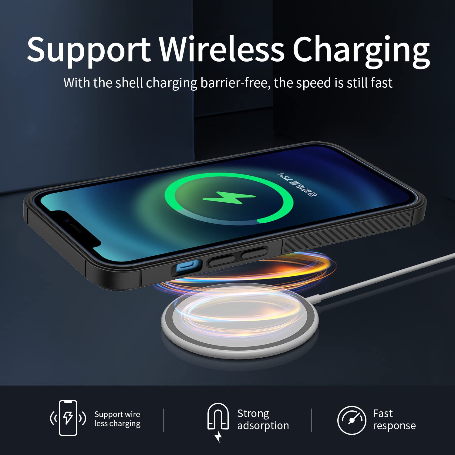 iPhone 13 Carbon Fiber Hybrid Shockproof Case