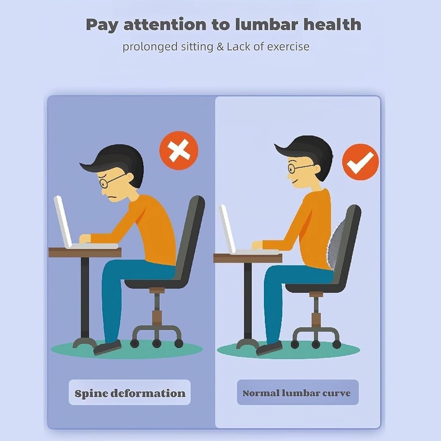 Portable Neck and Back Support with Lumbar Support