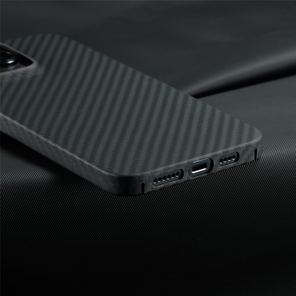 iPhone 14 Pro Max Dual Shade Carbon Fiber Kevlar Series Case
