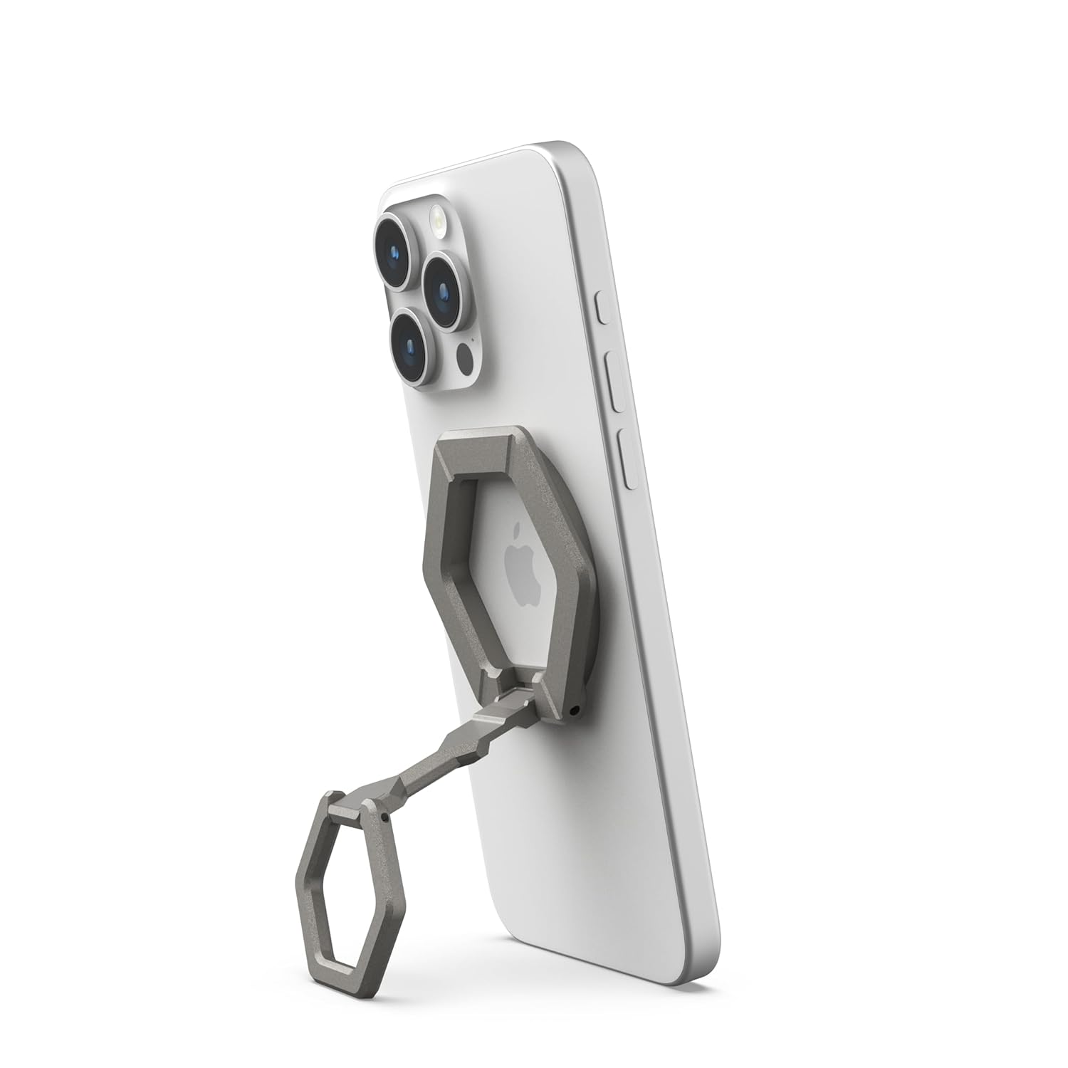 Urban Armor Gear UAG Magnetic Phone Ring Stand Compatible with Mag-Safe Magnet, Removable Metal Finger Ring Grip & 360 Rotation Adjustable Kickstand for iPhone 16/15/14/13/12, - Titanium