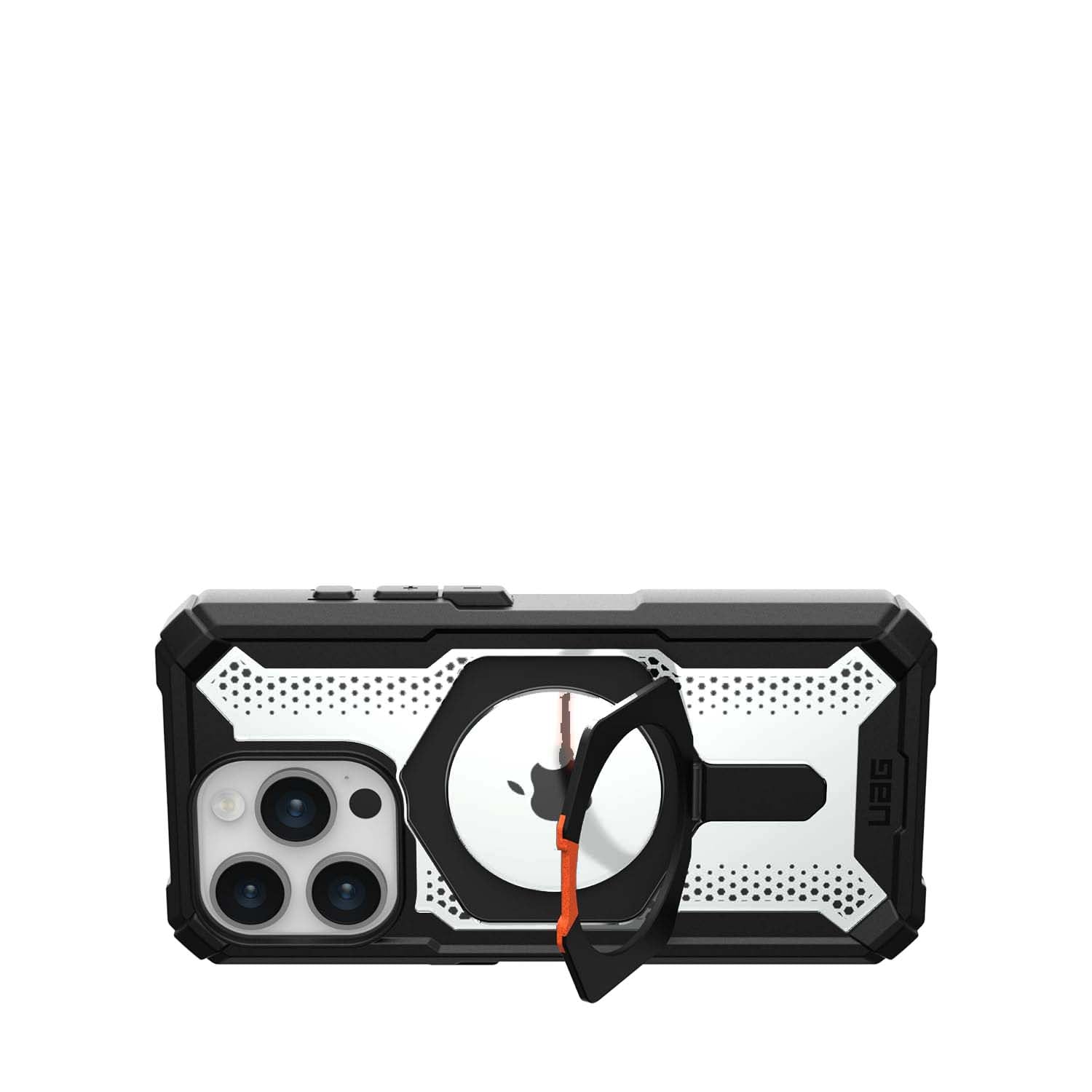 Urban Armor Gear Thermoplastic Polyurethane Plasma Xte Mag-Safe Compatible,Rugged Lightweight Slim Shockproof Protective Case/Cover Designed For iPhone 14 Pro Max (6.1-Inch) UAG Case (2023) - White/Orange