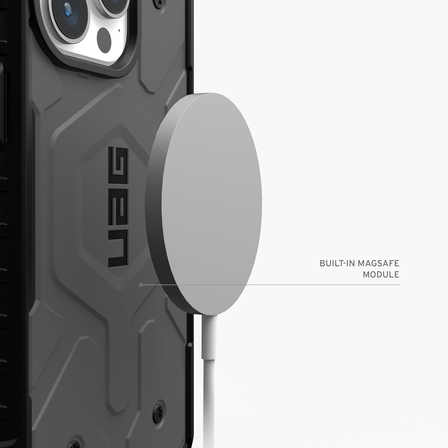 iPhone 15 Pro Max UAG Pathfinder Premium Rugged Shockproof Case With Magsafe - Grey