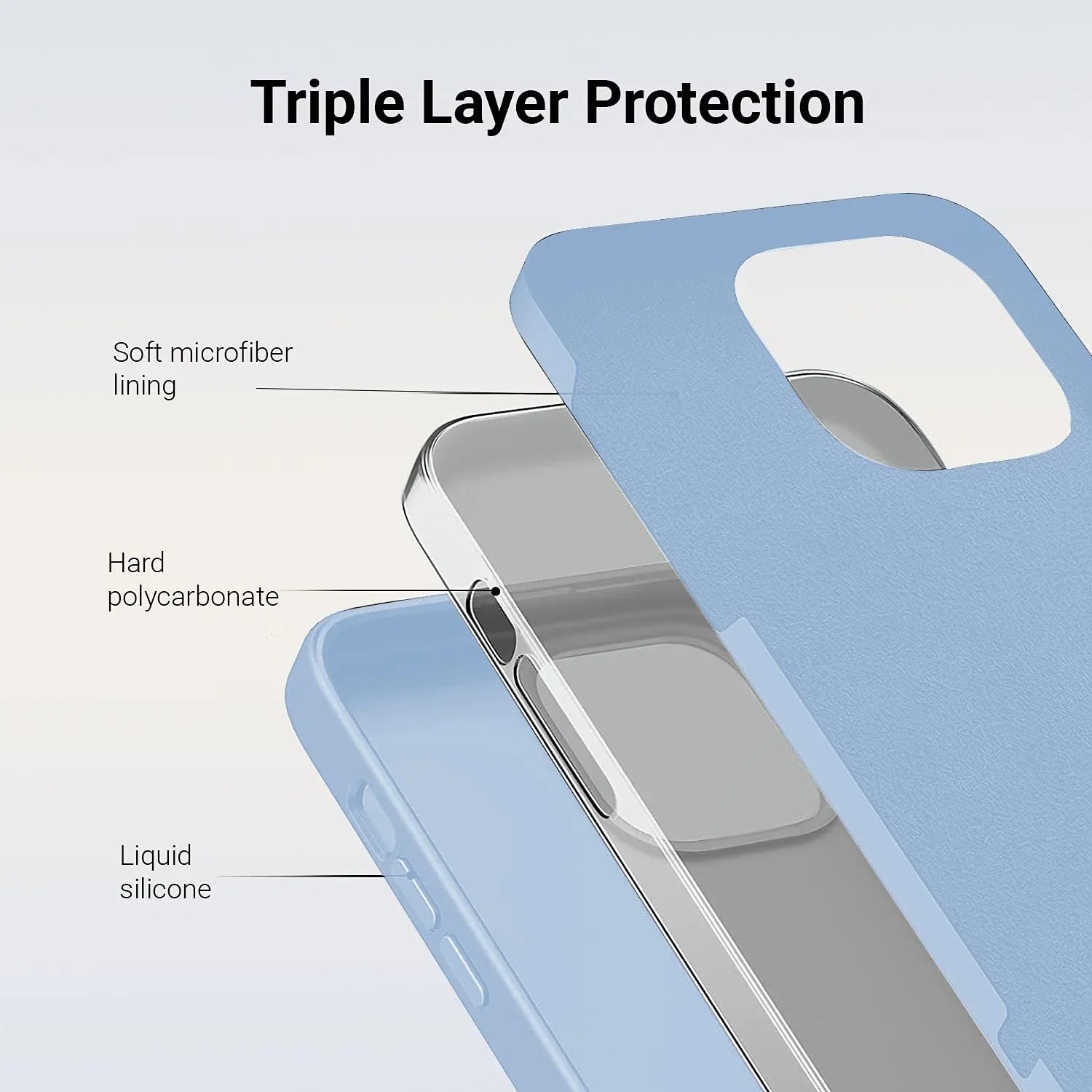 iPhone 13 Pro Max Liquid Silicon Case - Sierra Blue