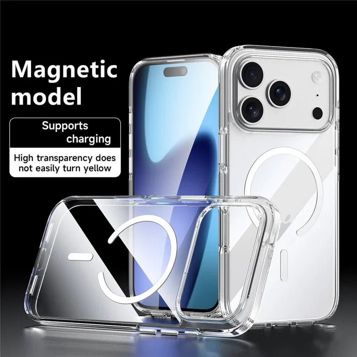 iPhone 17 Pro Anti Yellowing Cristal Clear Transparent Case with Magsafe