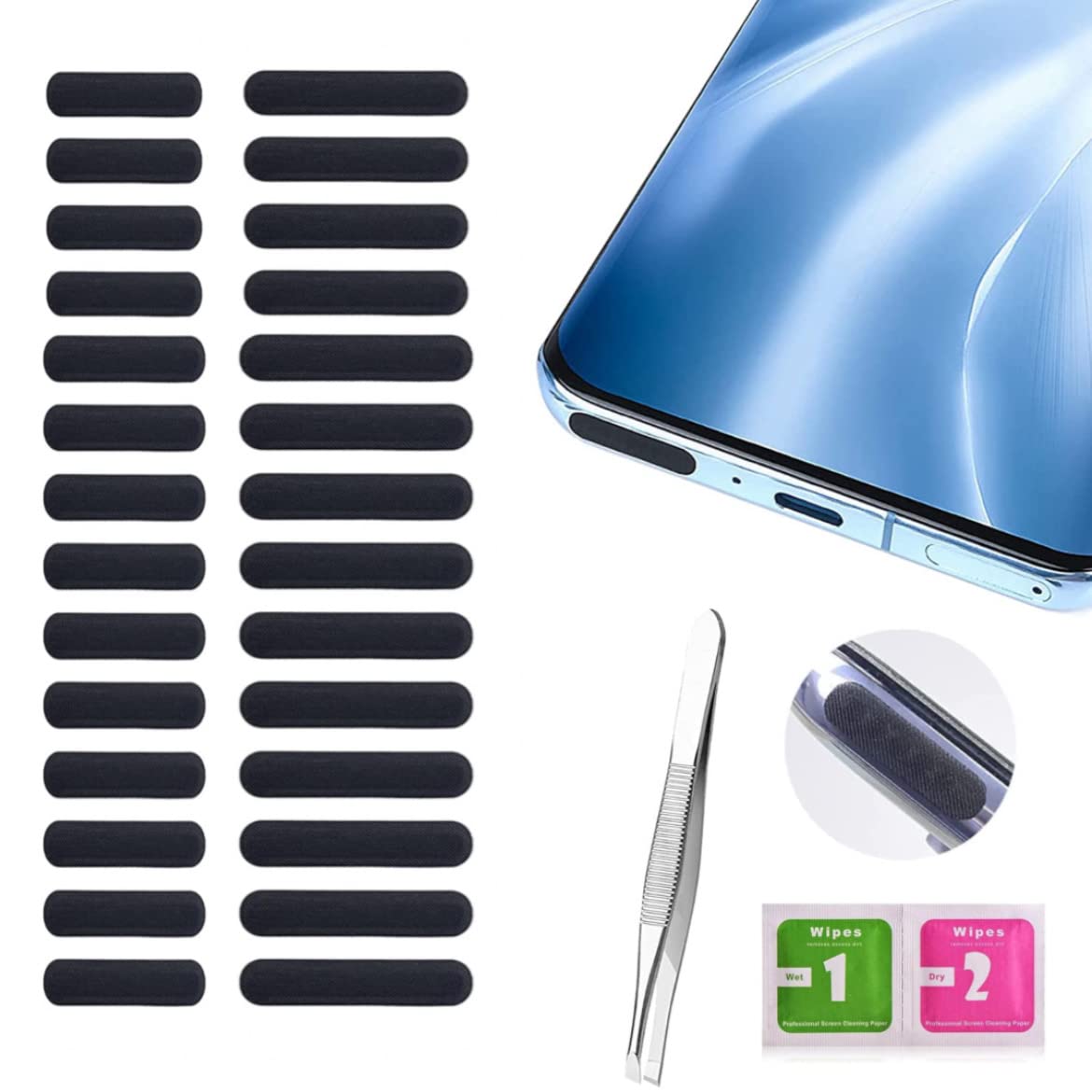 Mobile Dust-Proof Earpiece Mesh Net Part for iPhone & Android Mobile Pack of 24 Pcs