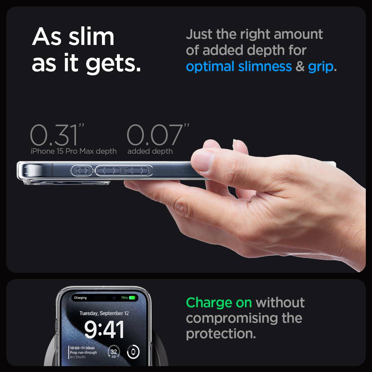 Spigen Ultra Hybrid Magfit Back Cover Case Compatible with iPhone 16 Plus (TPU + Poly Carbonate | Frost Clear)