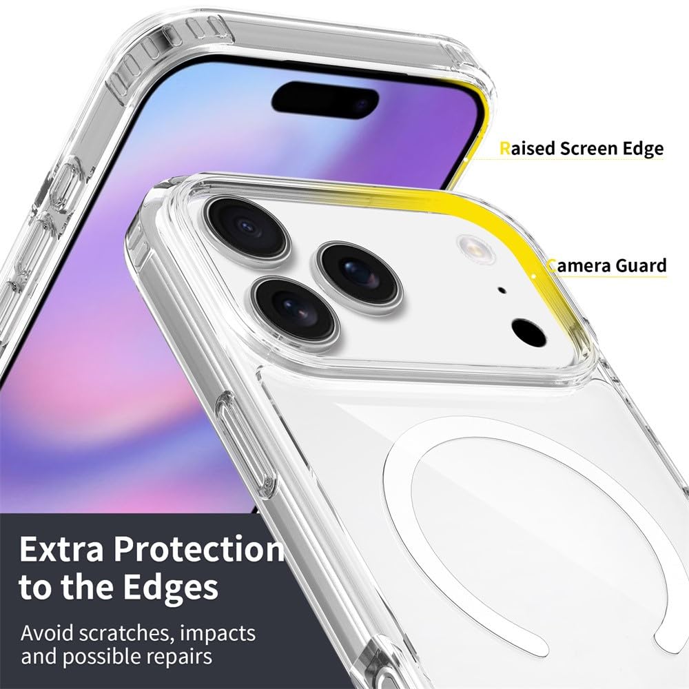 iPhone 17 Pro Anti Yellowing Series Transparent Cover with Magsafe - Clear