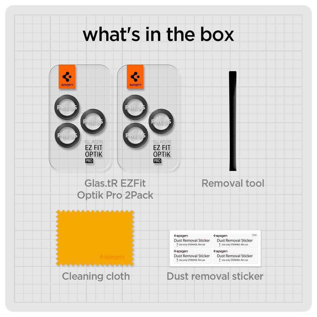 Spigen EZ Fit Optik Pro Tempered Glass Camera Lens Protector Guard for iPhone 14 Pro Max (Black) - 1 Pack