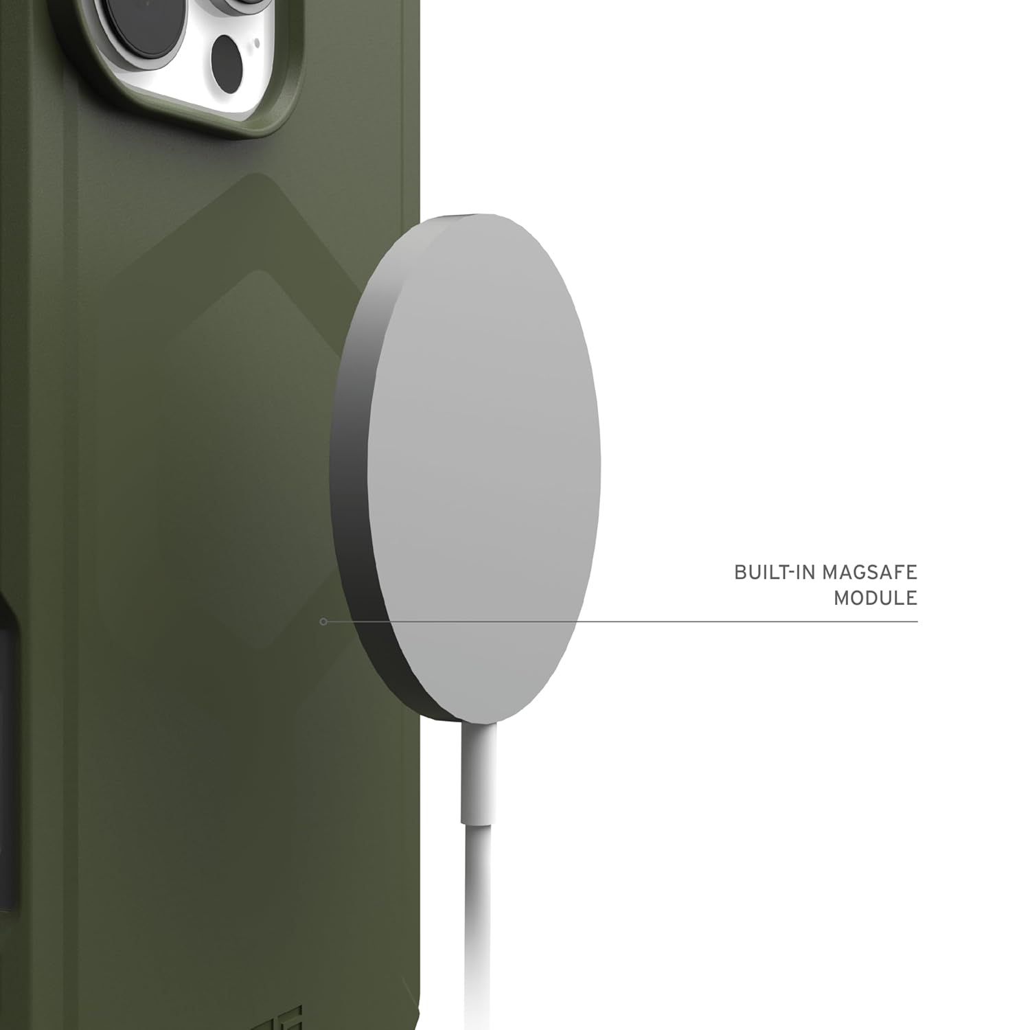 Urban Armor Gear UAG iPhone 14 Case, Essential Armor Mag-Safe Compatible, Slim Fit Rugged Protective Case/Cover Designed for iPhone 14, 2024 (Military Drop Tested) - Olive Green