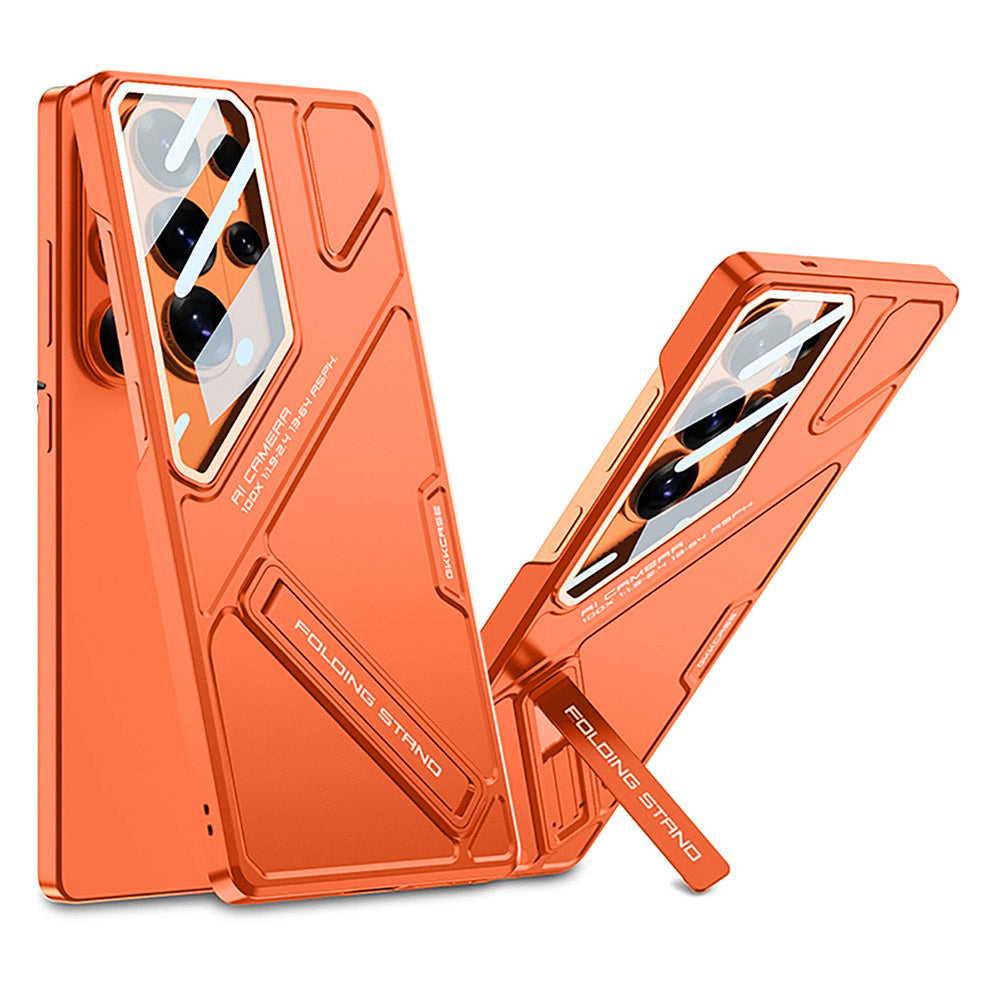 Samsung Galaxy S26 Ultra 5G GKK Mech Style Ultra-thin Folding PC Case with Camera Glass Protection