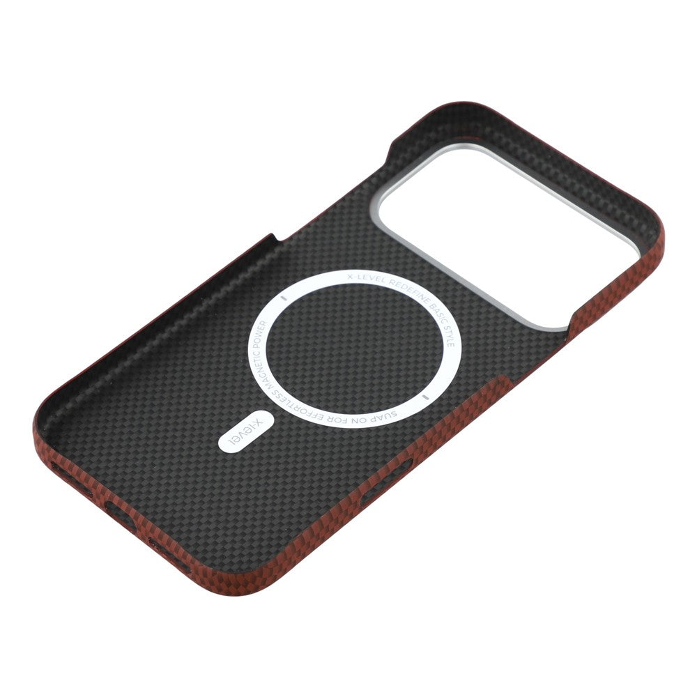 iPhone 17 Pro 0.8mm Ultra Slim Carbon Fiber Magnetic Cover with Magsafe - Red