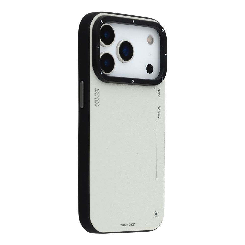 iPhone 17 Pro Leather Case, YOUNGKIT Matte Finish Leather Cover with Magsafe - Grey