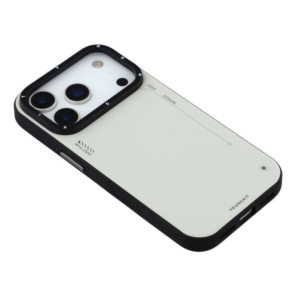 iPhone 17 Pro Leather Case, YOUNGKIT Matte Finish Leather Cover with Magsafe - Grey