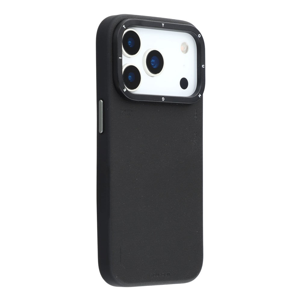 iPhone 17 Pro Leather Case, YOUNGKIT Matte Finish Leather Cover with Magsafe - Black