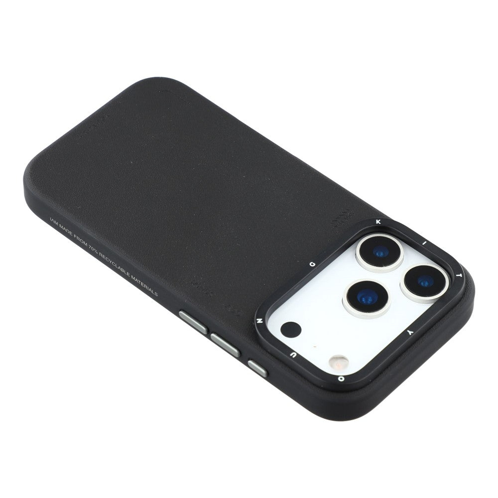 iPhone 17 Pro Max Leather Case, YOUNGKIT Matte Finish Leather Cover with Magsafe - Black