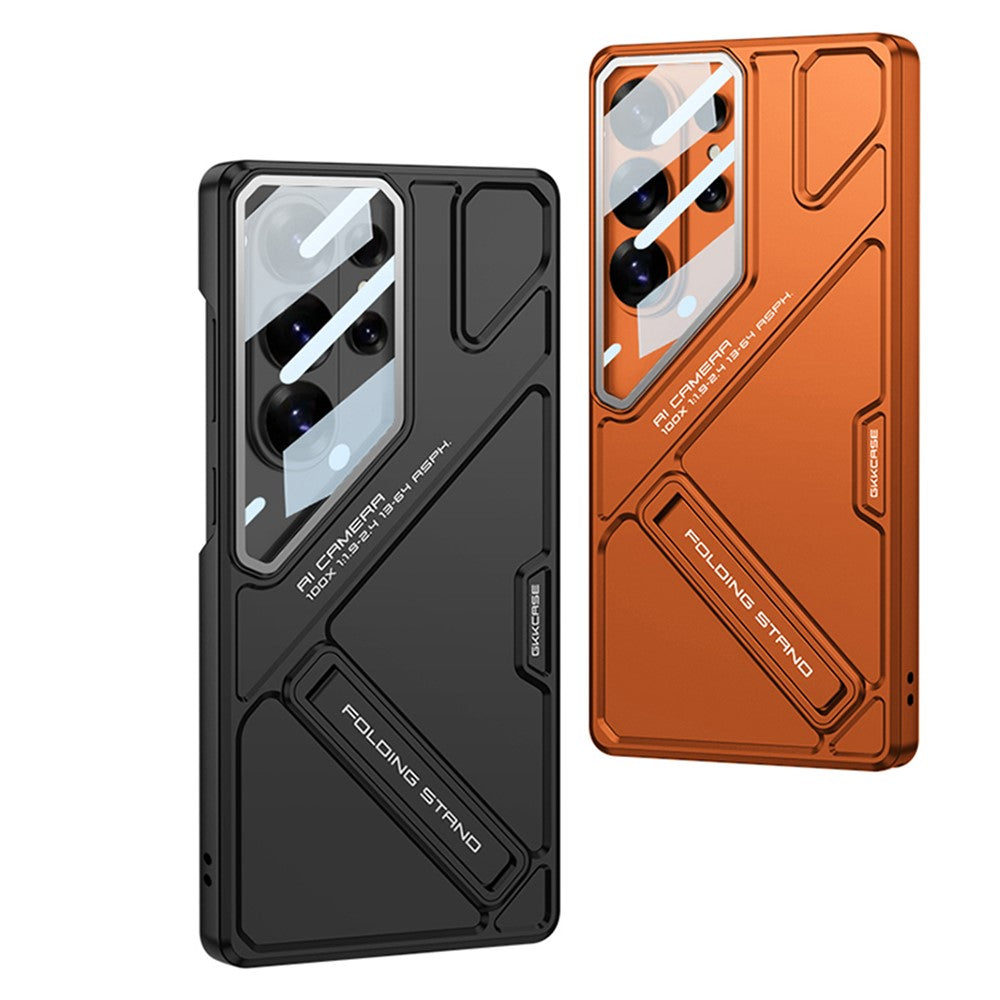 Samsung Galaxy S26 Ultra 5G GKK Mech Style Ultra-thin Folding PC Case with Camera Glass Protection