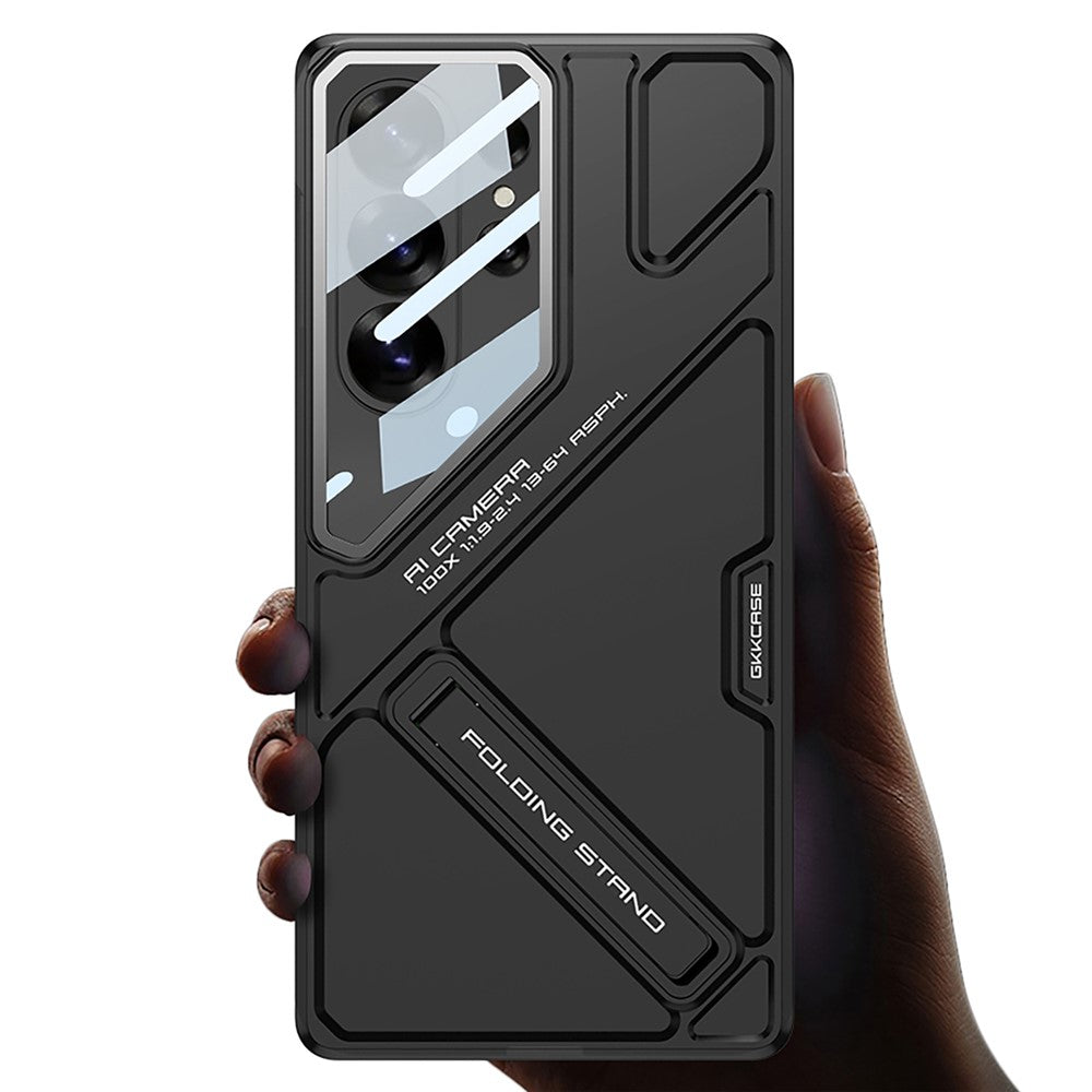 Samsung Galaxy S26 Ultra 5G GKK Mech Style Ultra-thin Folding PC Case with Camera Glass Protection