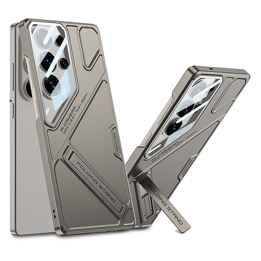 Samsung Galaxy S26 Ultra 5G GKK Mech Style Ultra-thin Folding PC Case with Camera Glass Protection