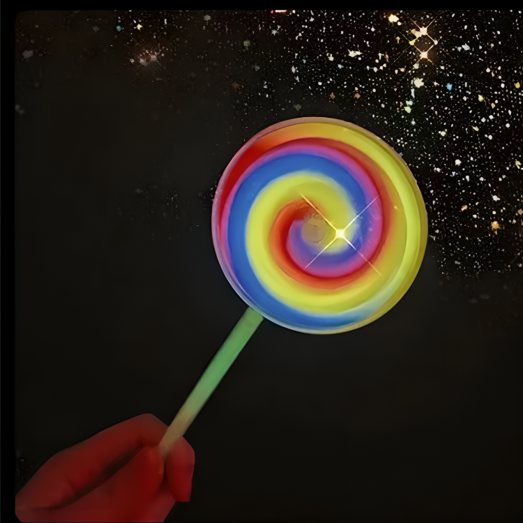 Glow-in-the-Dark Rotating Lollipop Spinner Toy