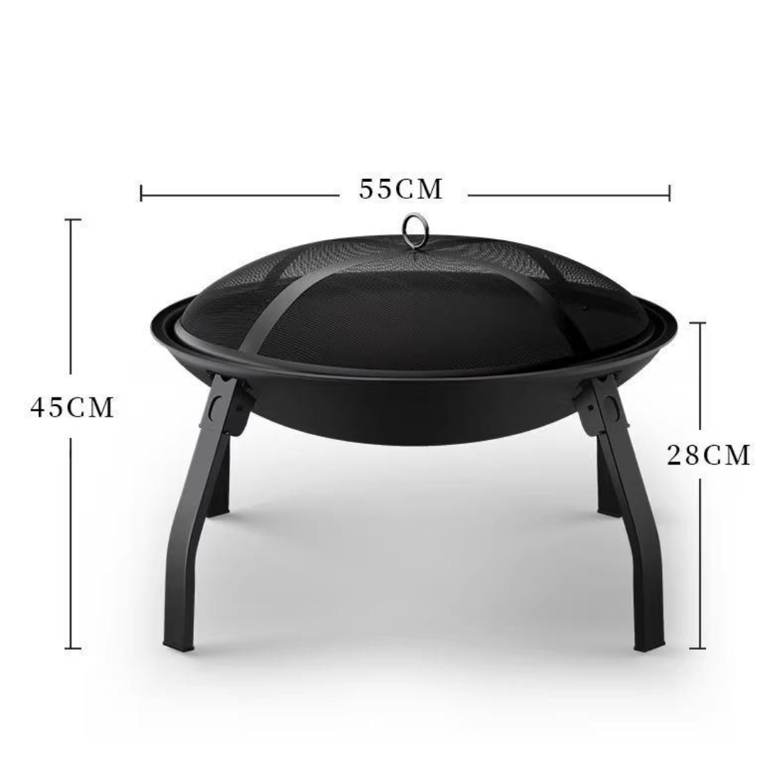 Portable Foldable Tabletop barbecue grill with Fireproof Mesh Cover