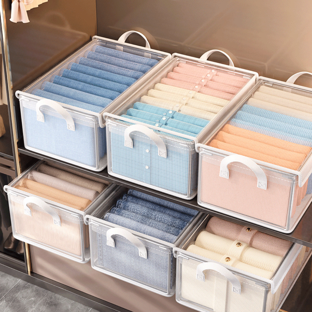 Space Max Foldable Transparent Clothes Storage Organizer