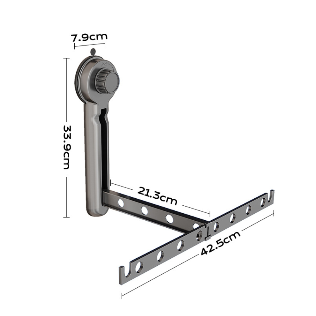 Wall-Mounted Folding Clothes Drying Rod