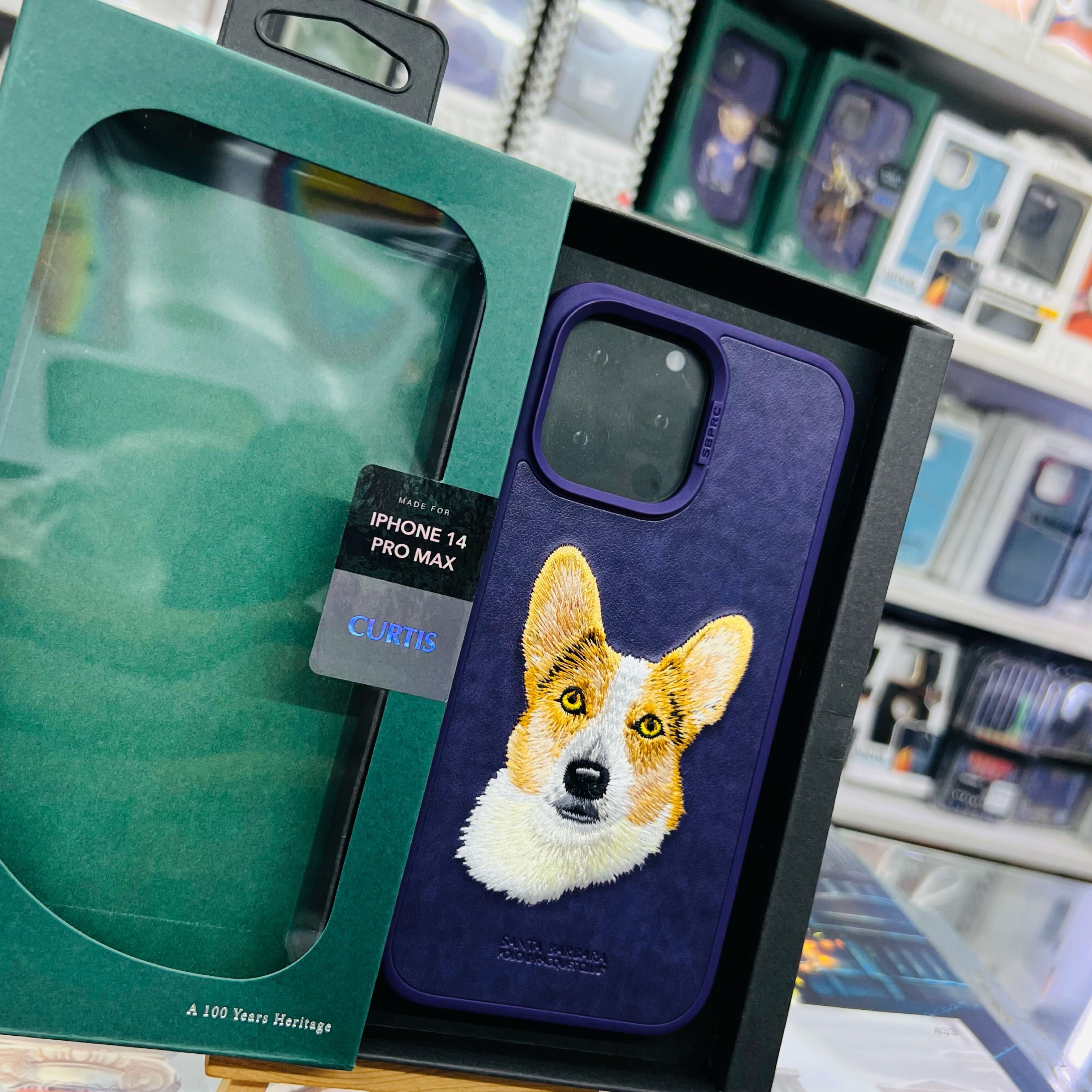 iPhone 14 Pro Santa Barbara Curtis Series Leather Case - Purple