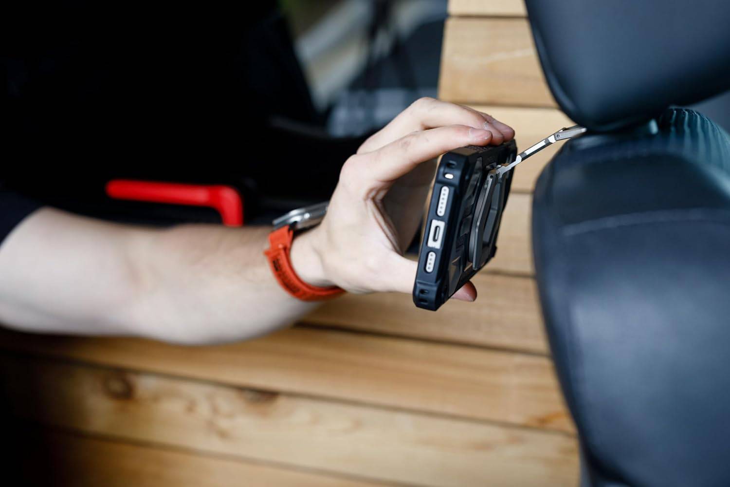 Urban Armor Gear UAG Magnetic Phone Ring Stand Compatible with Mag-Safe Magnet, Removable Metal Finger Ring Grip & 360 Rotation Adjustable Kickstand for iPhone 16/15/14/13/12, - Titanium