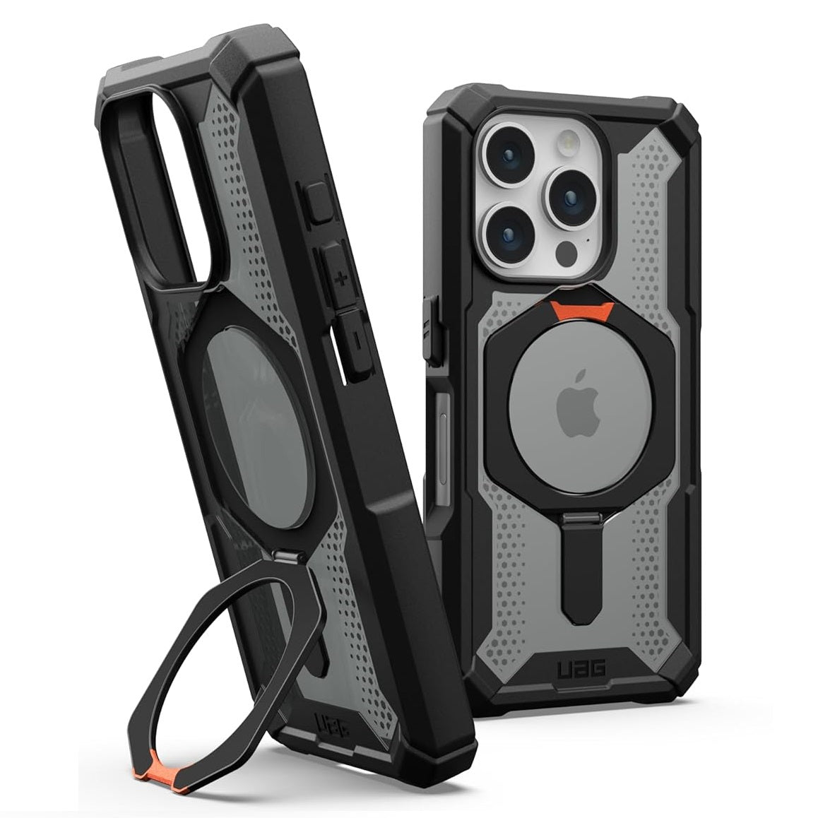 iPhone 16 Pro Max UAG Plasma XTE Armor Protective Case with Metal Magsafe Ring & Stand - Ash Black