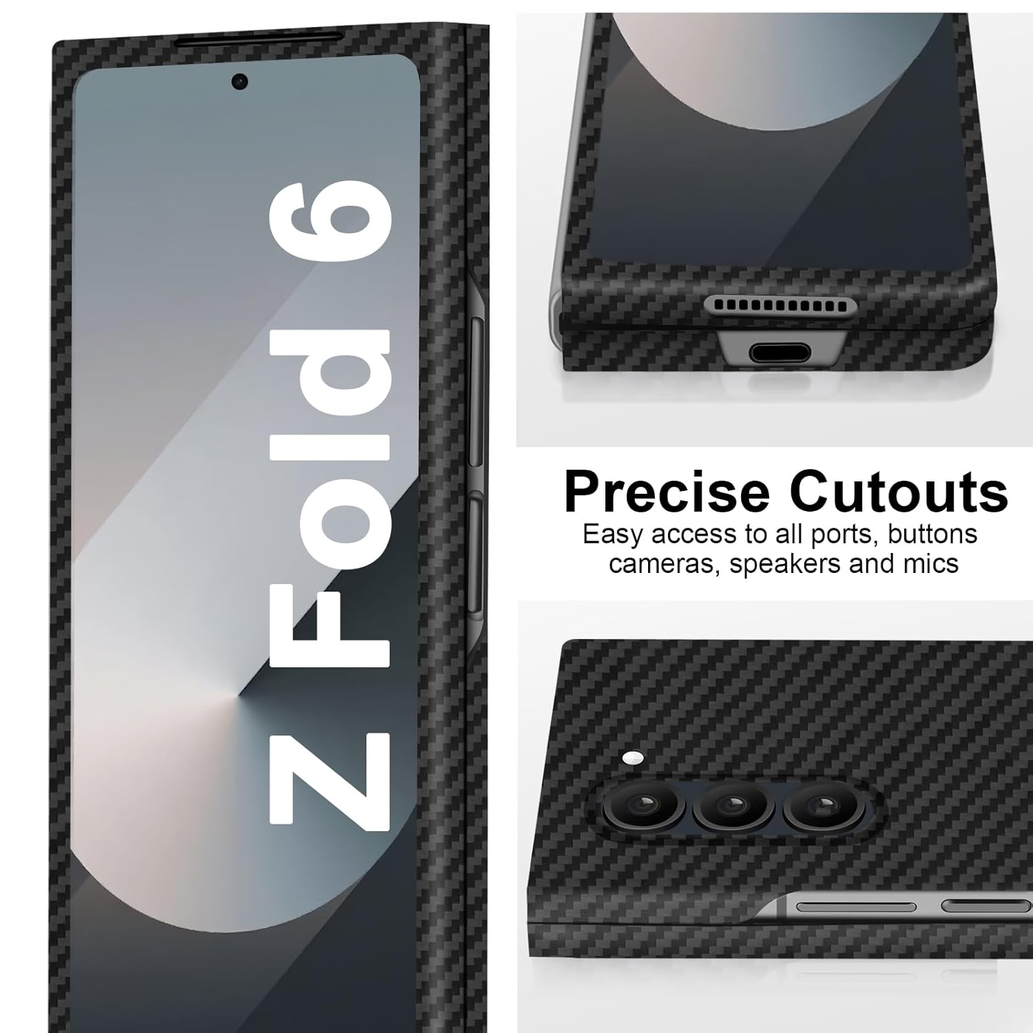 Samsung Galaxy Z Fold 6 Piblue Carbon Fiber Case