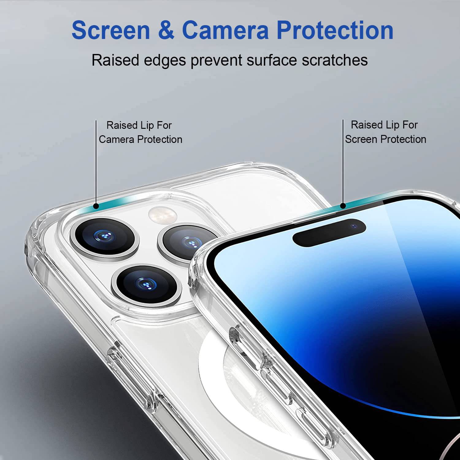 Animated Hard PC with IC Protective Magnetic Clear Cover for iPhone 16 Pro Case [Compatible with MagSafe]