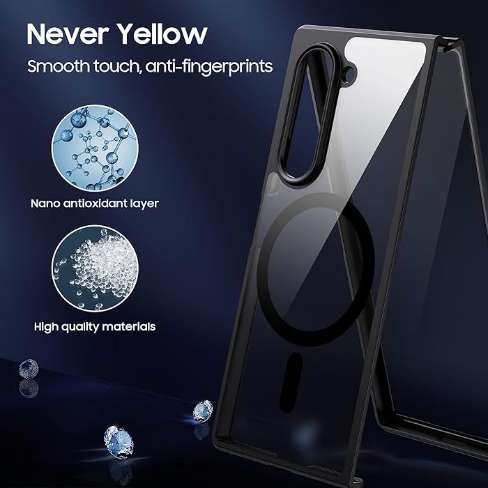 Samsung Galaxy Z Fold 6 Clear Shockproof Protection Case with Magsafe