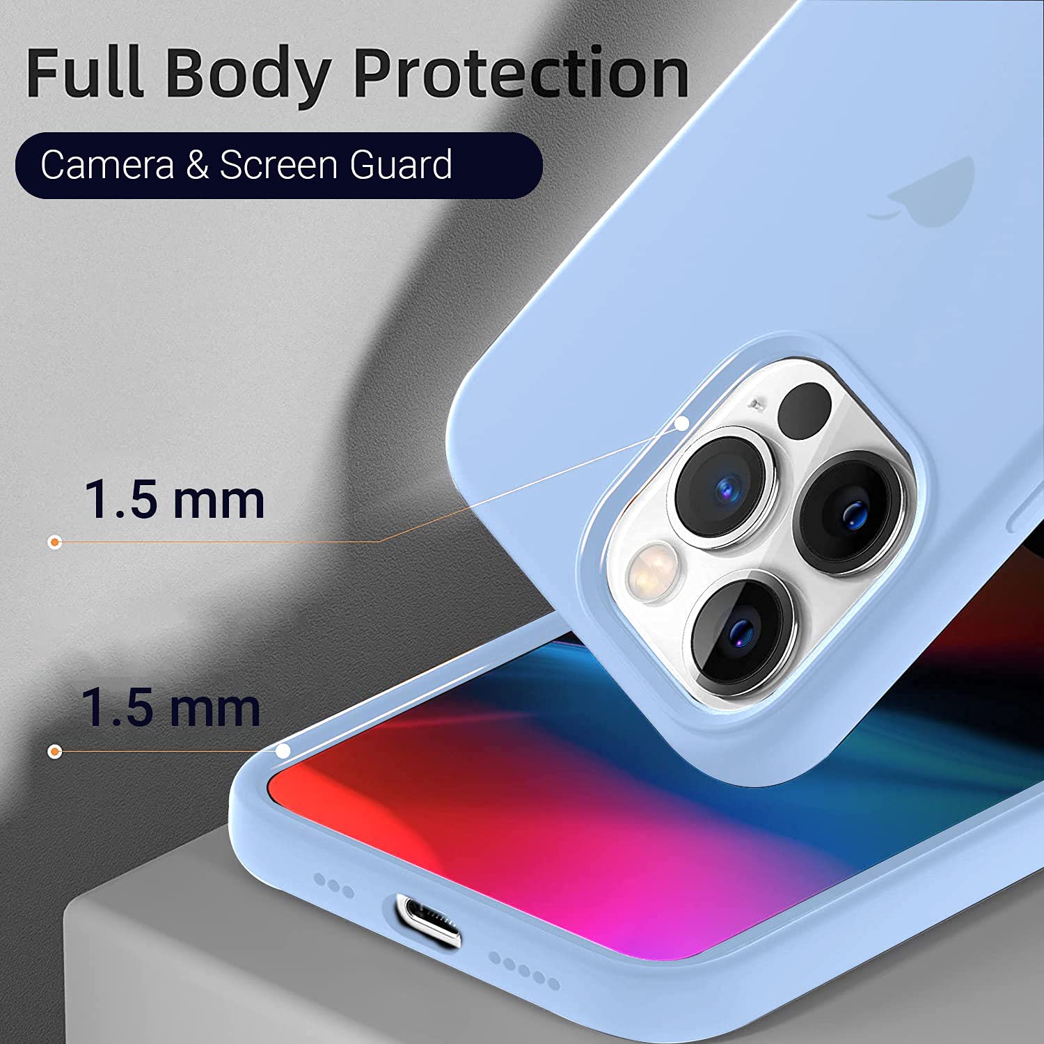 iPhone 13 Pro Max Liquid Silicon Case - Sierra Blue