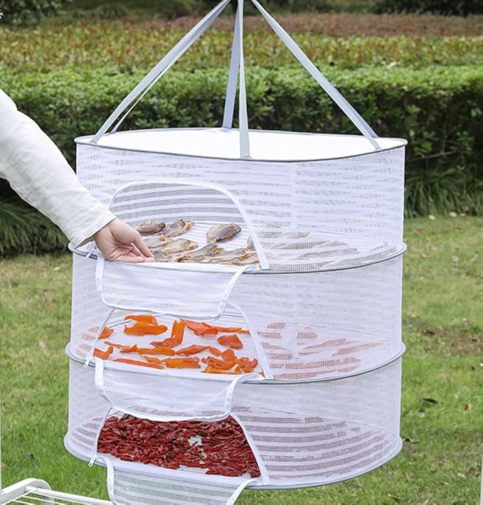Multipurpose 3-Layer Drying Net for Vegetables and Herbs