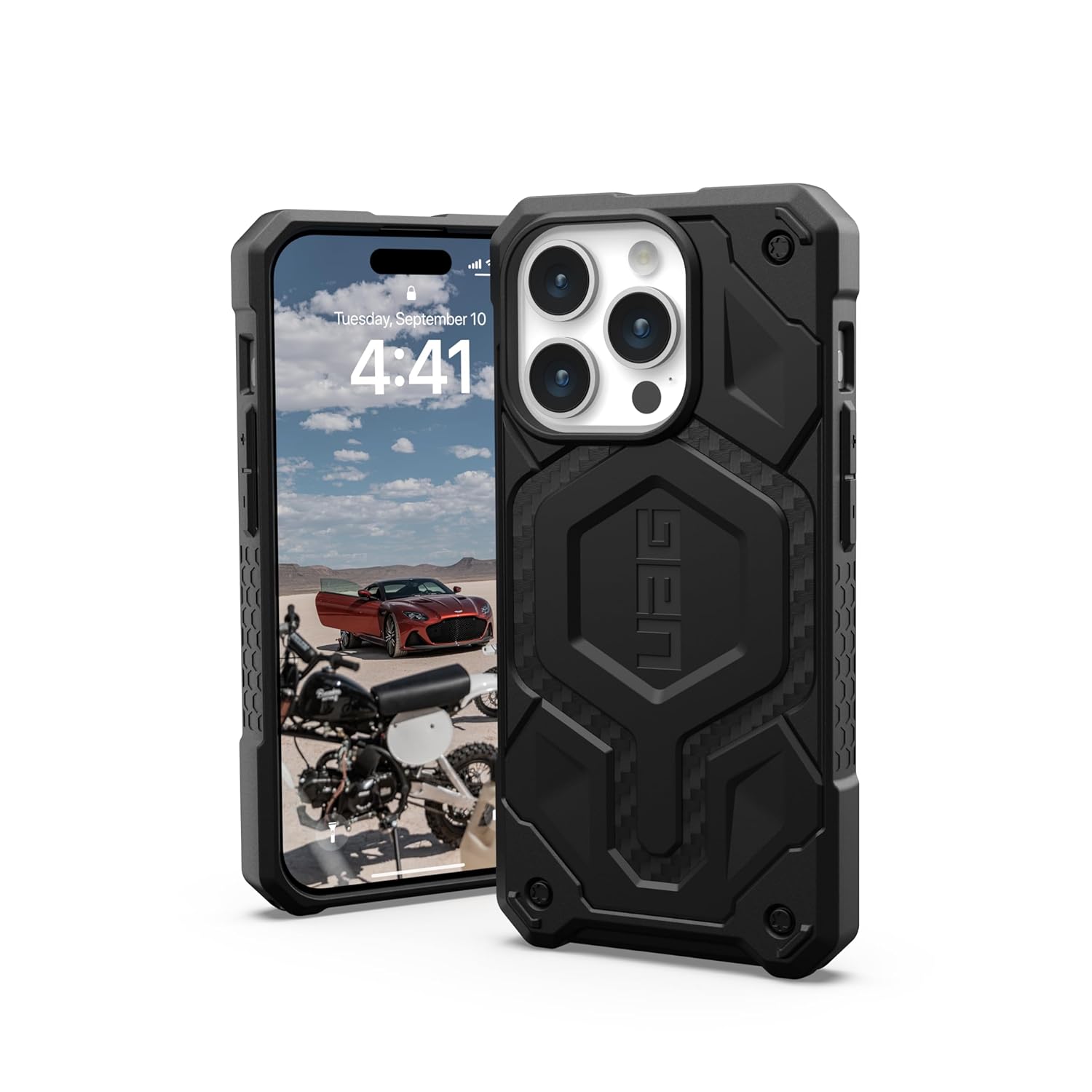Urban Armor Gear UAG iPhone 14 Case, Monarch Pro Mag-Safe Compatible, Slim Fit Rugged Protective Case/Cover Designed for iPhone 14 (6.1-Inch) (2023), Wireless Charging Compatible - Black