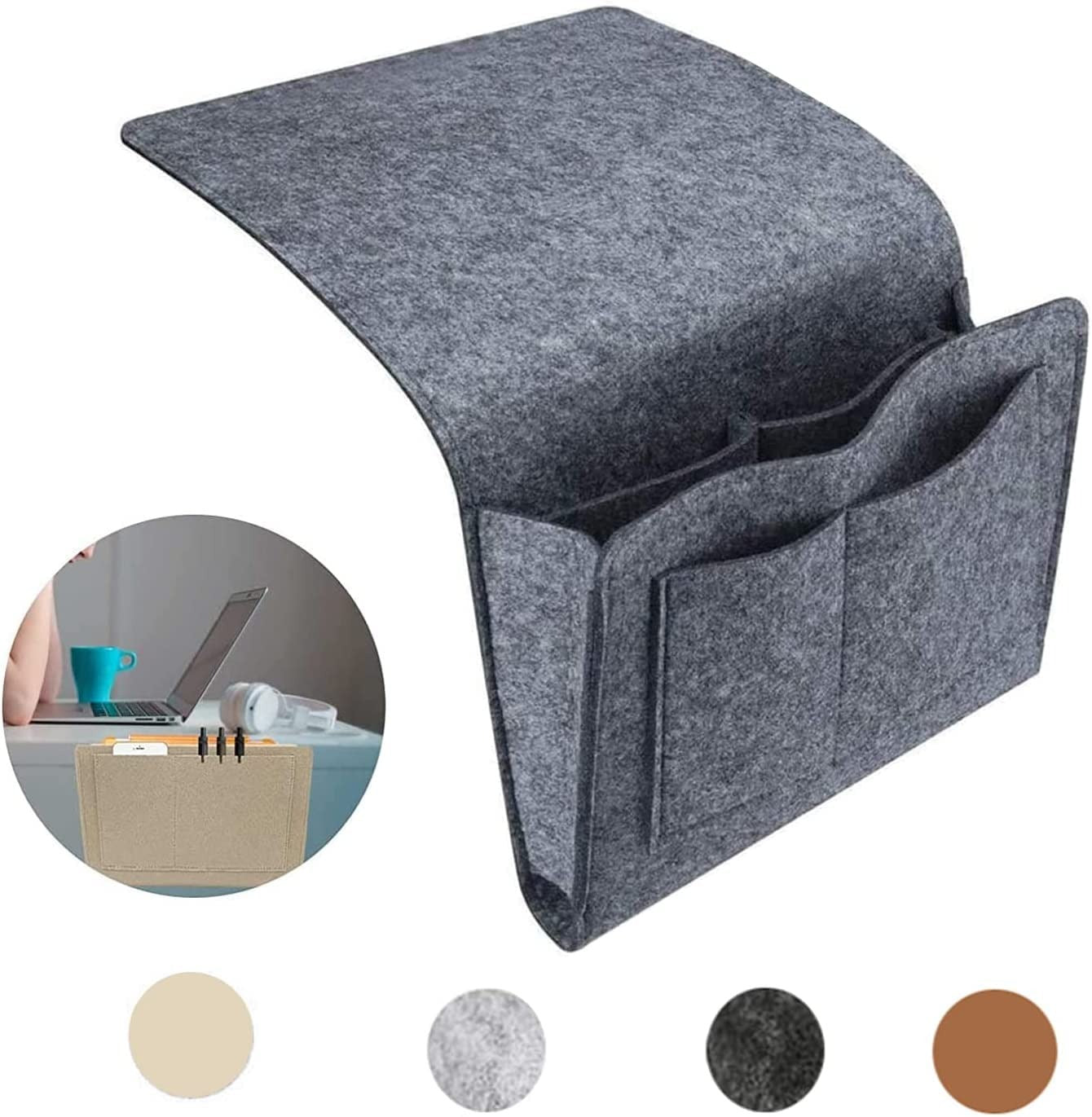 Multipurpose Felt Bedside Storage Organizer Bag