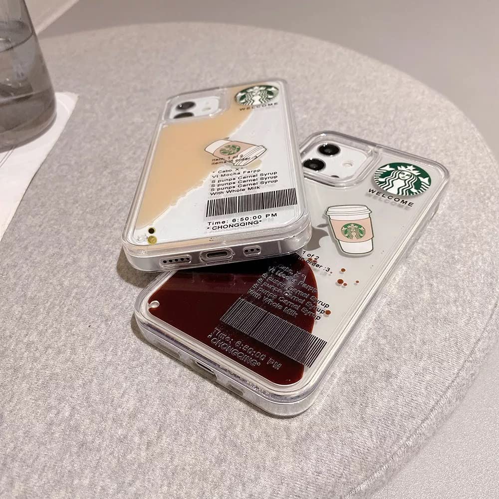 iPhone 12  Transparent Starbucks Case with Floating Cup